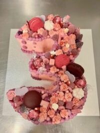 Pink Number 3 Cake