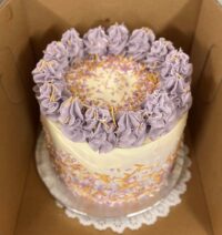 Purple sprinkle cake