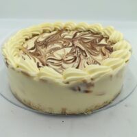9 Inch Chocolate and Vanilla Swirl Cheesecake