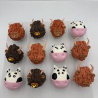 Assorted Dozen Cow & Bull Cupcakes