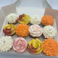 Assorted Dozen Floral Buttercream Cupcakes