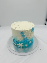 Tall Frosty Snow Flake Cake