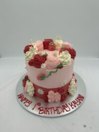 Magical Strawberry Themed Cake